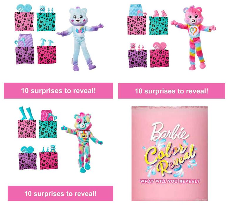 Кукла Барби Мишка Единство Новая серия Barbie Cutie Reveal Care bears