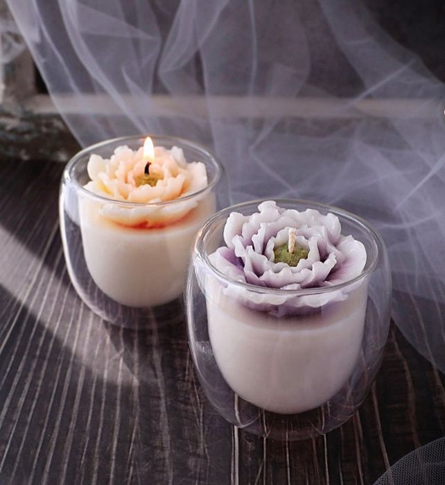 Силіконова форма молд півонія пион для свічок, мила,  декору