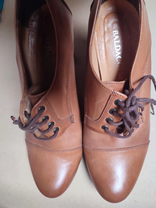 Baldaccini  botki trzewiki  retro na słupku skóra naturalna 25,5cm