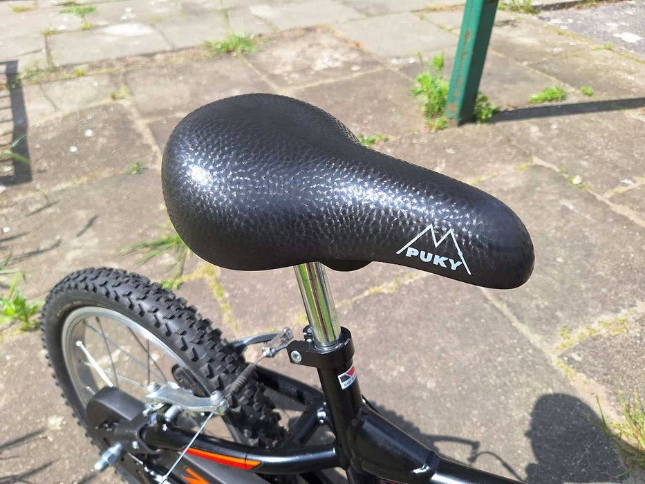 Rower Puky ZLX 16-1 Alu czarny + kask i rączka do nauki jazdy