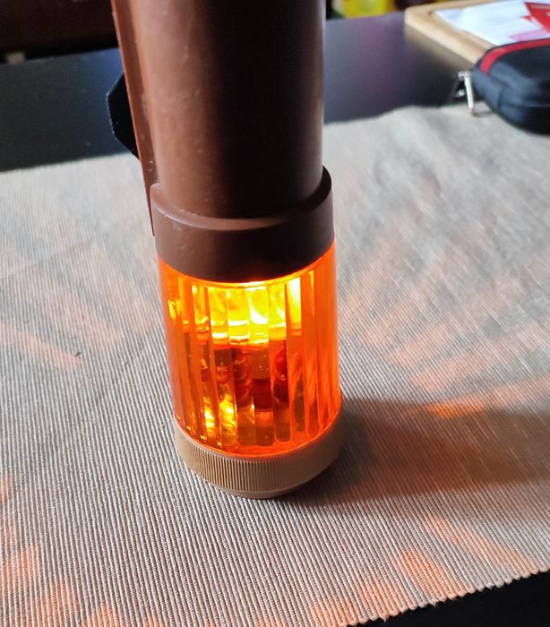 Latarka PRL słoneczko brązowa. Legendy PRL