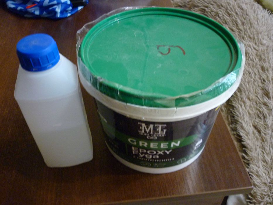 Фуга епоксидна Green Epoxy Fyga 1кг, (легко змивається,дрібне зерно)