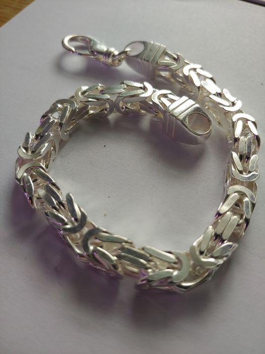 Splot królewski srebrna bransoletka srebro bransoleta rękodzieło