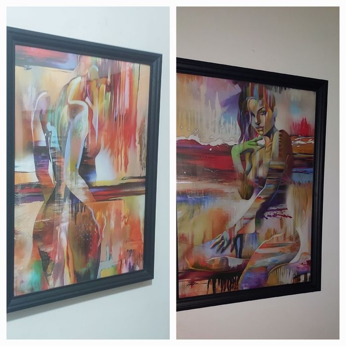 Quadros tela tecido moldura 57x77 cm