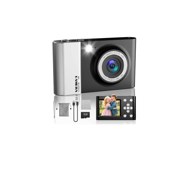 Chakeyake aparat cyfrowy 4K 64 MP – 18X ZOOM, 32 GB, LCD 2,4", VLOG