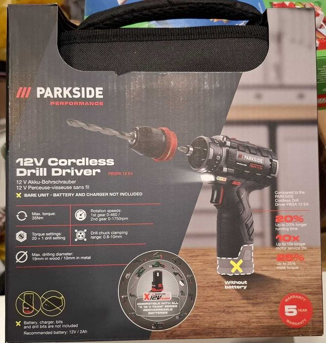 Akumulatorowa wiertarkowkrętarka Parkside Performance 12V PBSPA 12 E4