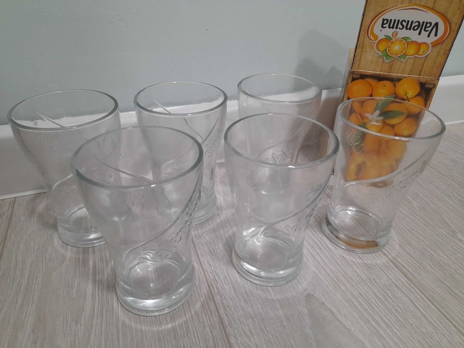 Zestaw 6 x szklanki do soku wody Valensina  0,2l nowe