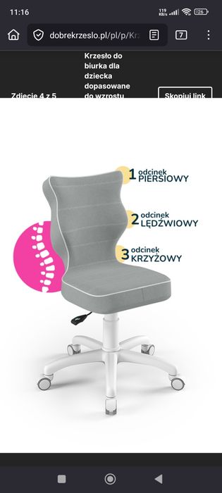 Krzesło ergonomiczne Entelo 4