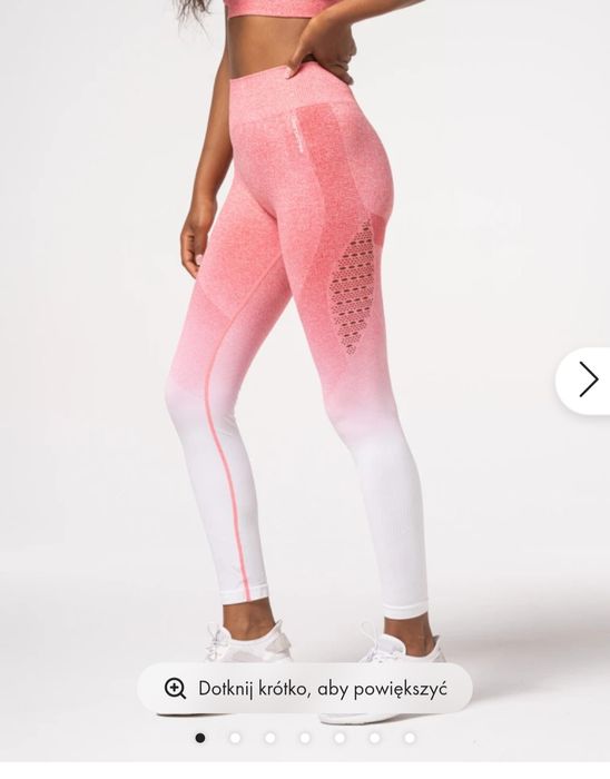 Legginsy Carpatree Phase ombre biało-różowe