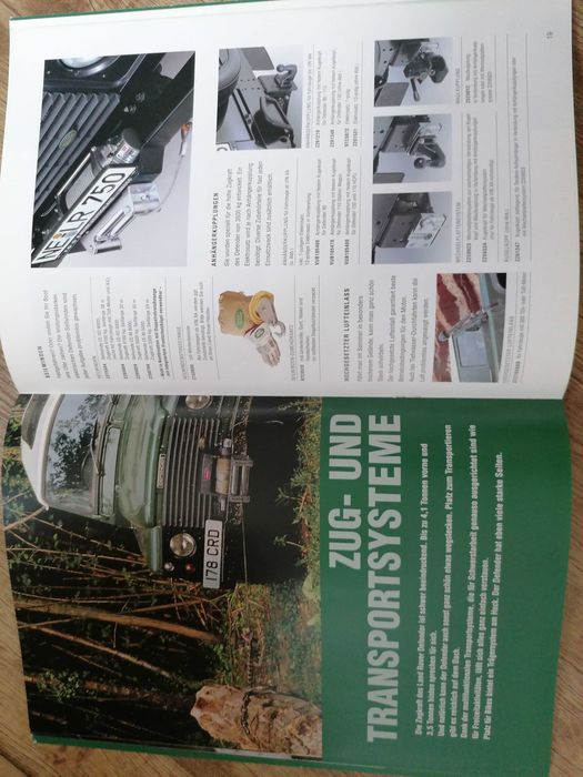 Prospekt Land Rover Defender Wyposażenie dodatkowe.