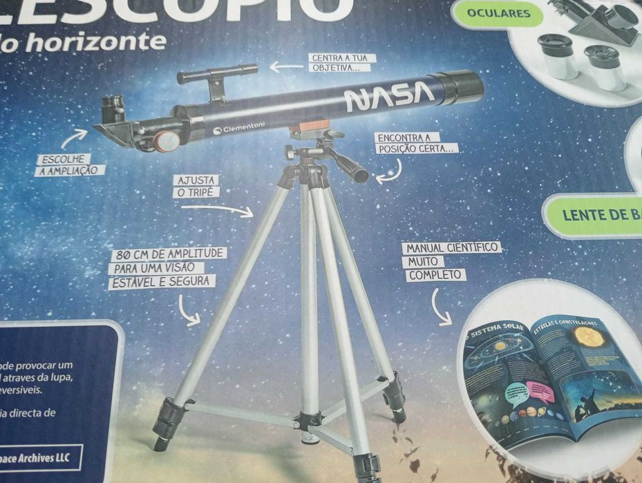 Telescópio Ciência & Jogo Clementoni (8+ Anos)–Astronomia p/ Crianças