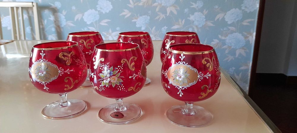 6 Copos T. MURANO Glass