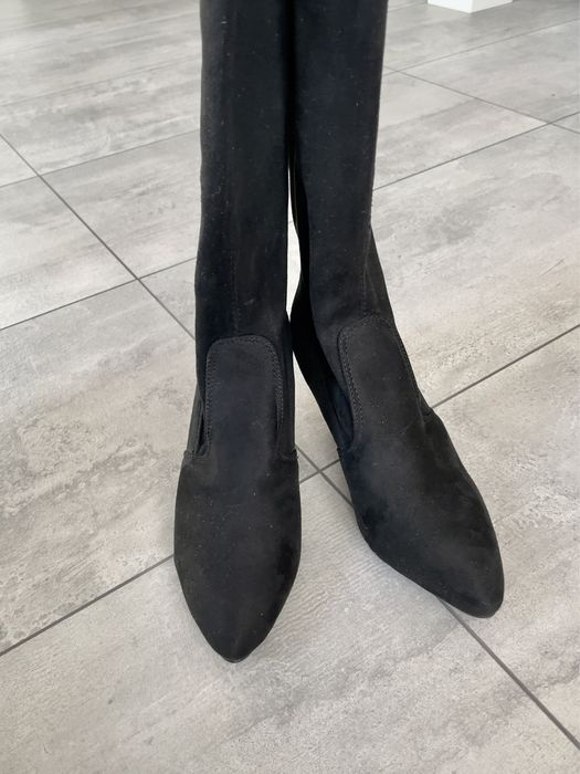 Kozaki za kolano na obcasie nowe