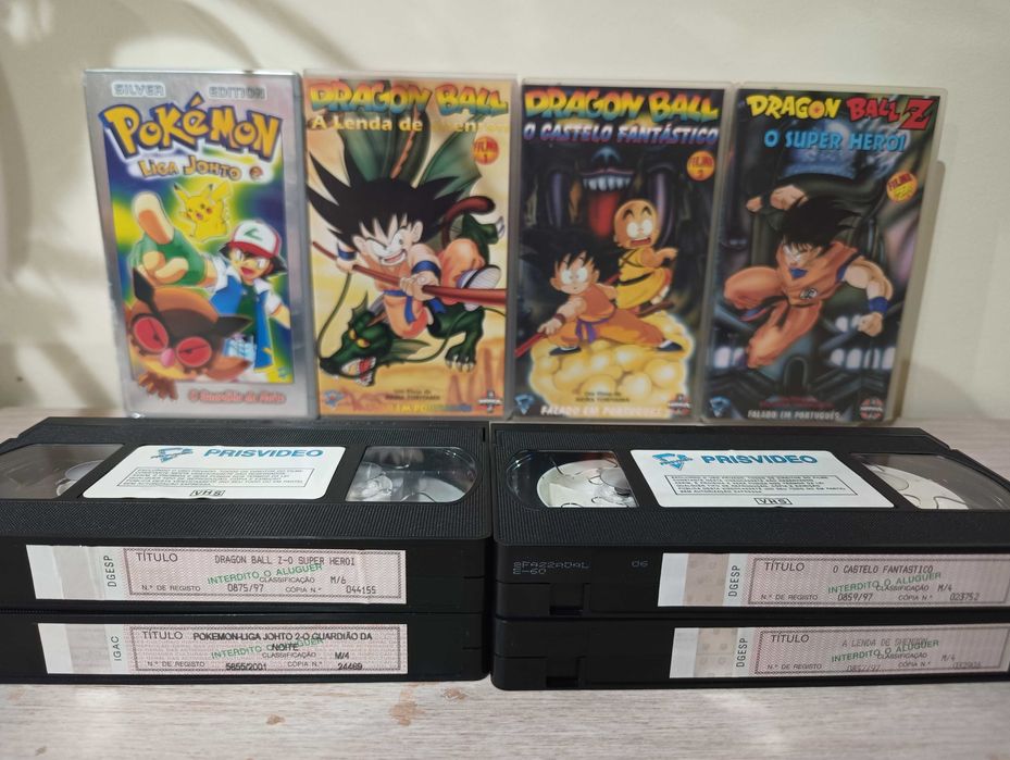 Cassetes VHS (Filmes, Dragonball, Pokemon)