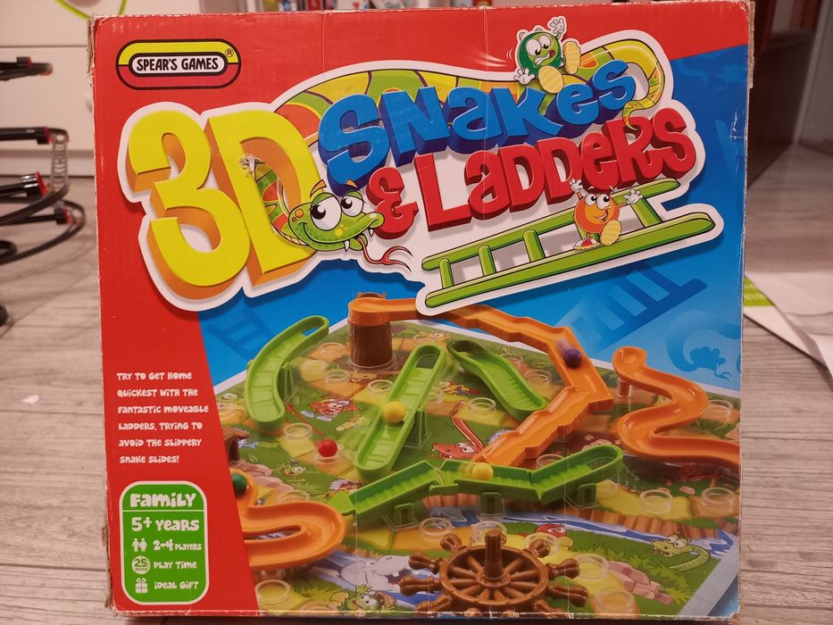 Gra planszowa 3D Snakes Ladders dla dzieci
