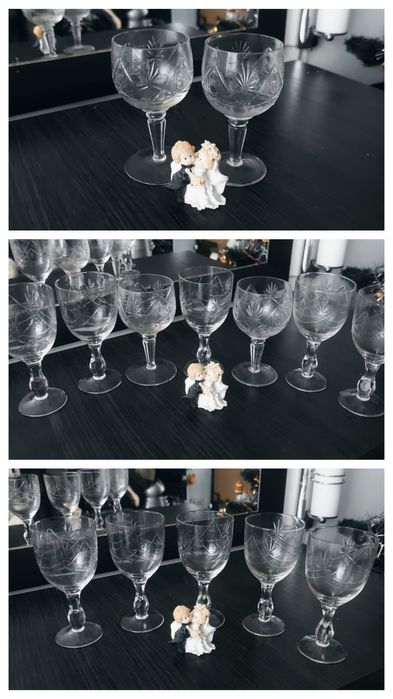 Свадебные бокалы , фужеры рюмочки хрустальные
