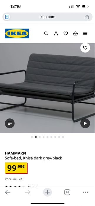 Sofá-cama IKEA HAMMARN