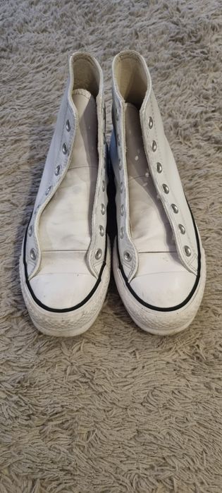 Trampki Converse wysokie skórzane.