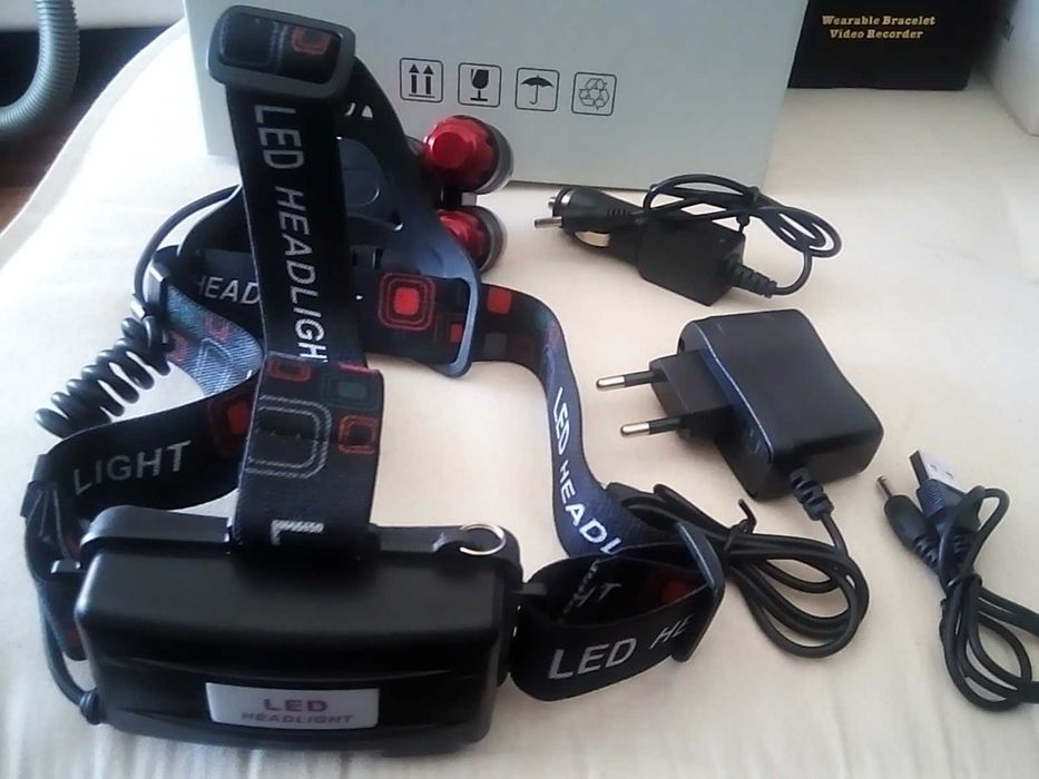 Lanterna Em aluminio lacado de led com bateria