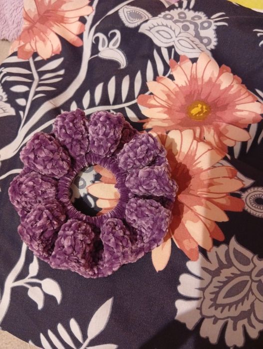 Scrunchie na szydelku