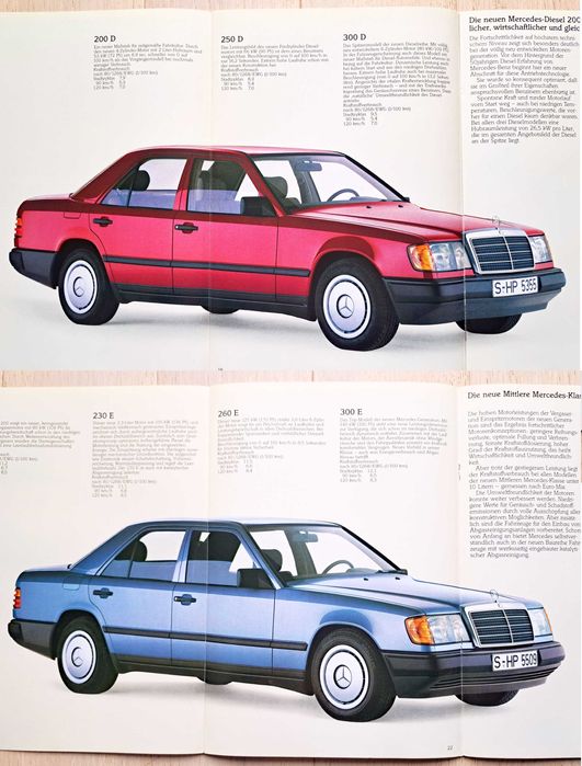 Mercedes Program 1985 / W201 W123 W124 W126 C126 R107 W460 / prospekt