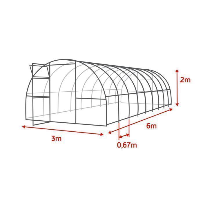 Szklarnia 3x6 poliwęglan 6mm profil stalowy 20x20 polska produkcja