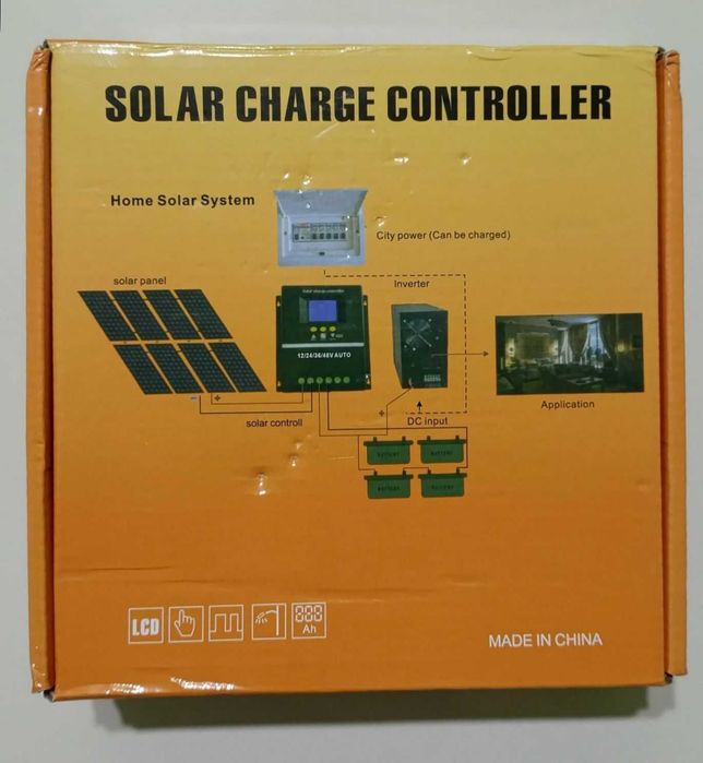 Контроллер заряда АКБ от солнечной панели MPPT+PWM 100А 12/24/36/48V