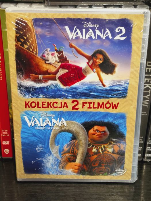 Vaiana 1+2 kolekcja DVD nowy, folia