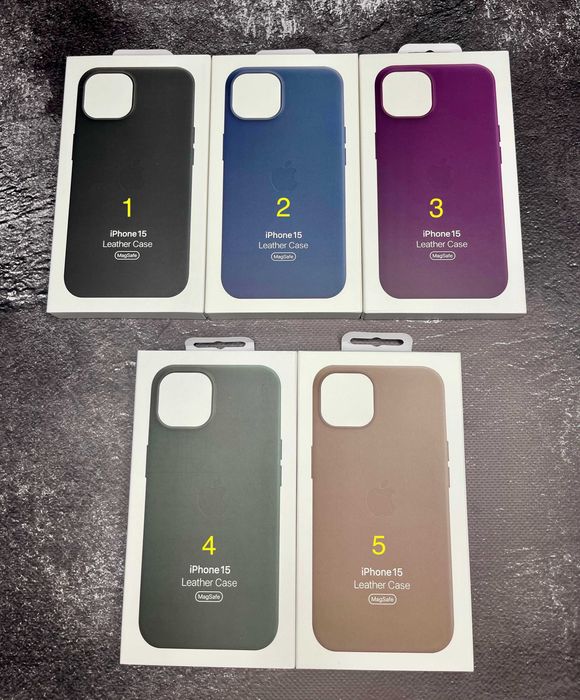 Чохол Leather Case MagSafe + Animation iPhone 15 15 Pro Max чехол