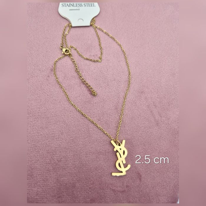 Naszyjnik yls złoty klasyczny zawieszka łańcuszek stal chirurgiczna