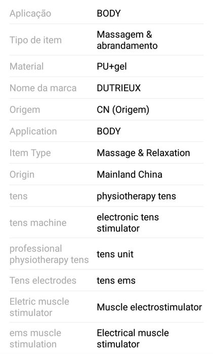 Mini aparelho para massagem, EMS!