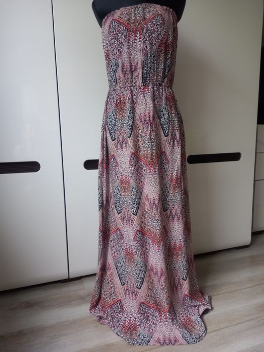 sukienka bez ramiączek cieniutka New Look roz 14  M L S 38  40