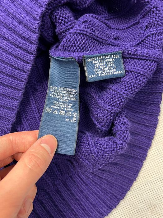 Warkocz Sweter Ralph Lauren Sport purple women