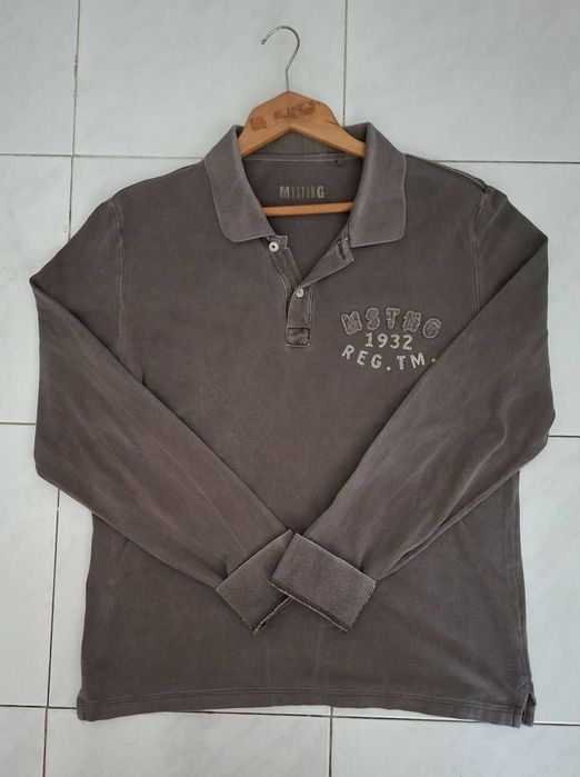 Polo Mustang 1932, tamanho M, castanho denim