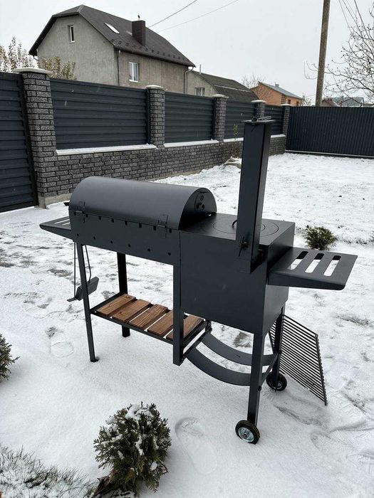 Мангал з пічкою під казан метал 4 мм Мангал гриль барбекю