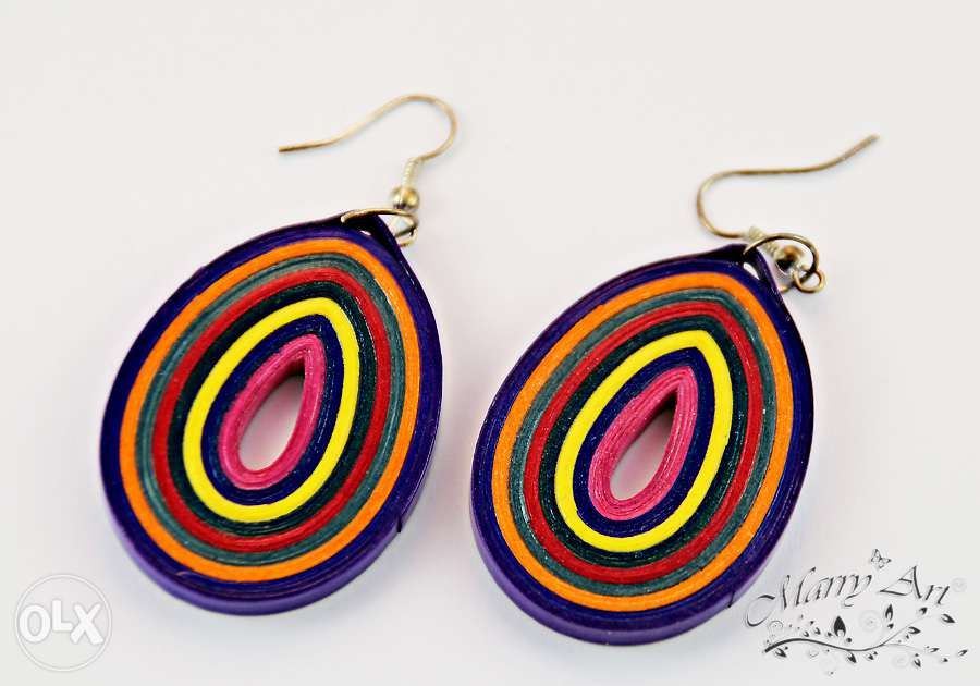 Kolczyki-quilling - papier