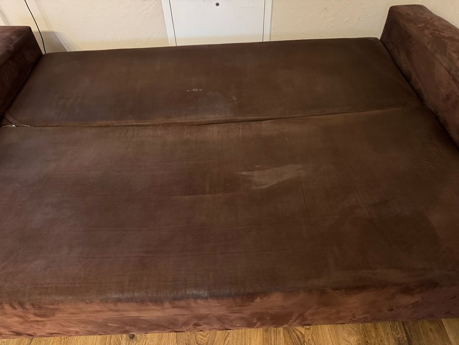 Kanapa brąz BRW (2sztuki) + fotel