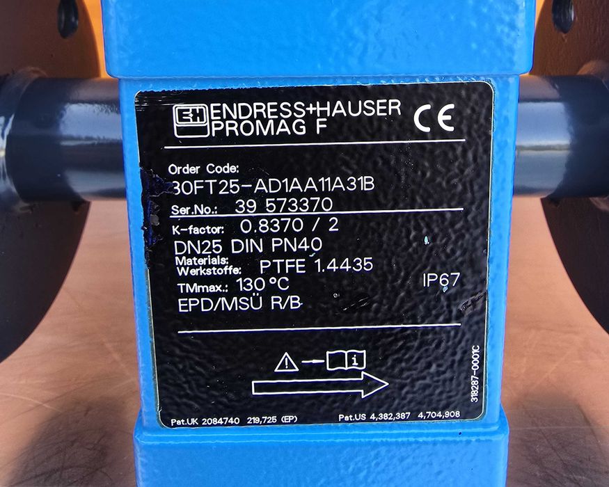 Przepływomierz Magnetyczny Endress Hauser Promag F DN25 PTFE