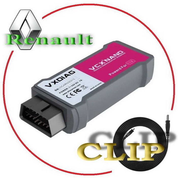 VXDIAG Vcx Nano RVDIAG Автосканер для Renault Can CLIP J2534
