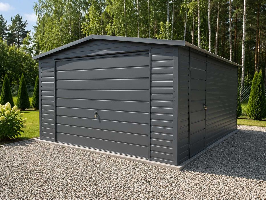 Garaż blaszany na budowę 3x5 / Garaże blaszane 4x5 4x6 4x7 5x6 / Blaszak / Magazyn / montaż GRATIS CAŁA POLSKA szybki termin 2-8 dni ! PROMOCJA !