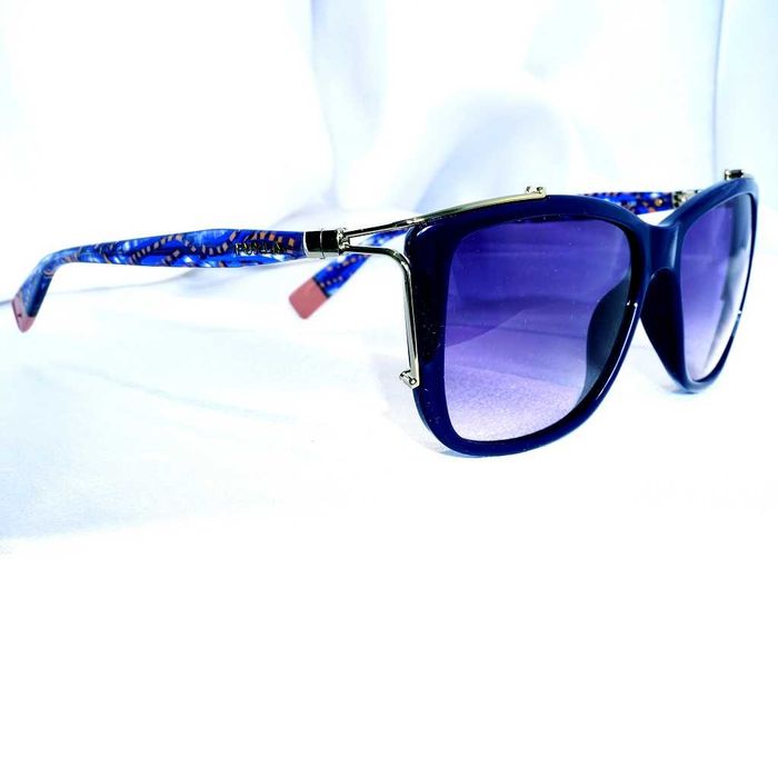 FURLA SFU141 okulary słoneczne niebieskie srebrne sunglasses prada celine tiffany gucci dior hermes balenciaga chopard cartier jimmy choo