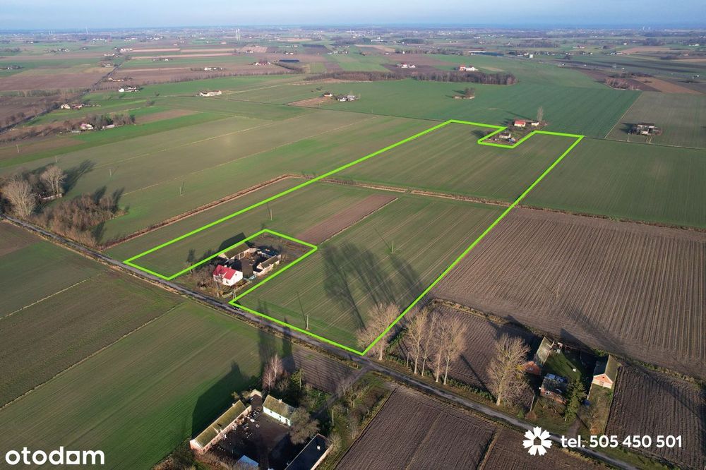 Działka rolna 7,76 ha.Powiat kutnowski,gmina Łanięta,miejscowość Zgoda