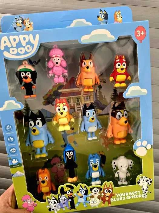 Figurki z bajki Bingo I Bluey duży zestaw nowe