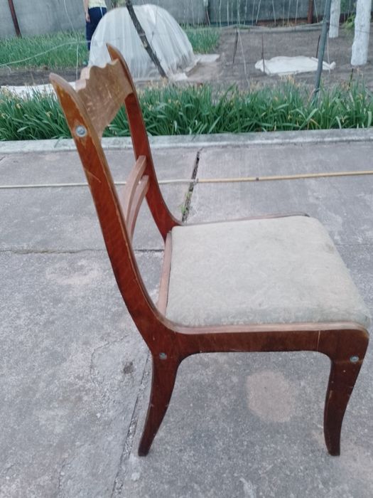 Стілець зі спинкою,6 штук.