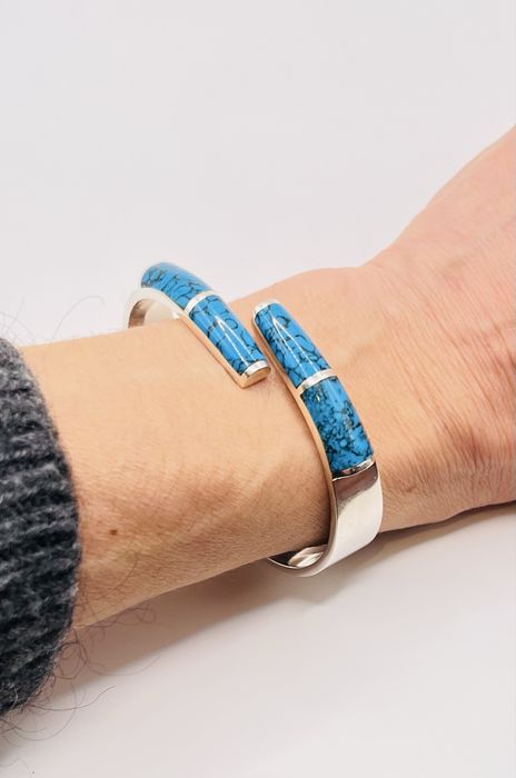 Bransoletka srebrna 925 z turkusem