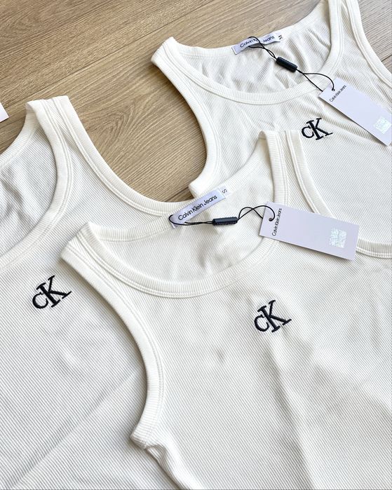 Майка Calvin Klein Jeans біла