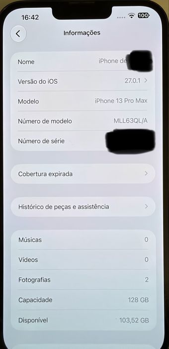 Iphone 13 Pro Max com bateria nova
