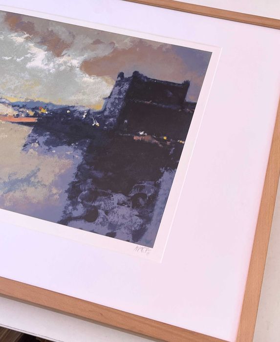 Serigrafia João Abel Manta Lisboa Terreiro Paço Emoldurada 83 x 63 cm