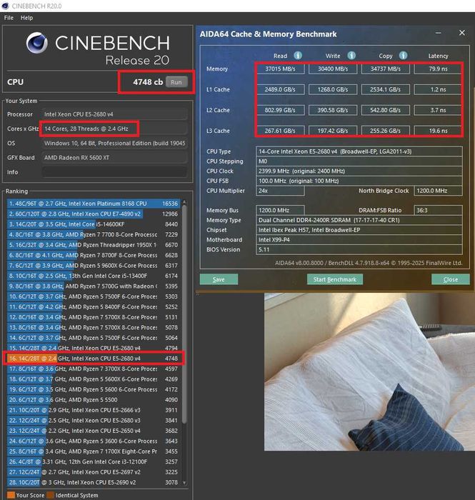 E5 2680 V4 + Материнська плата X99 LGA2011 V3|V4 + 32 DDR4 Комплект