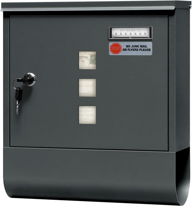 Skrzynka na listy z gazetnikiem skrzynka pocztowa naścienna z kluczyki